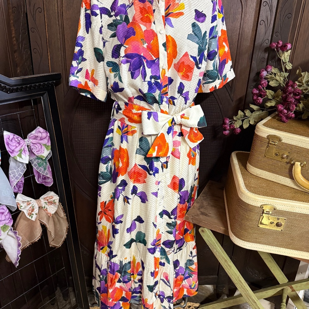 Sezane Floral Midi Dress